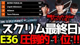 【世界スクリム】スクリム最終日はFalconsやAllianceなどの強豪を押しのけ、E36が圧倒的総合1位！！Falconsはヒューズ構成で調子を戻す？8月25日世界スクリムAvsBまとめ