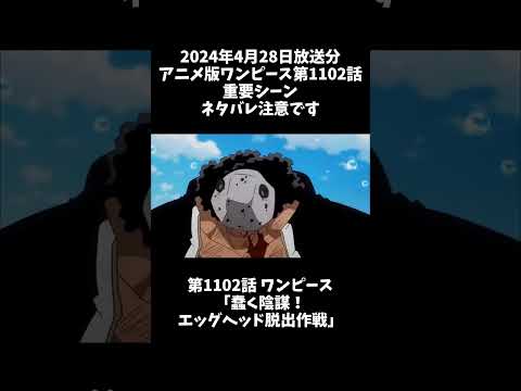 アニメ版ワンピース第1102話重要シーン