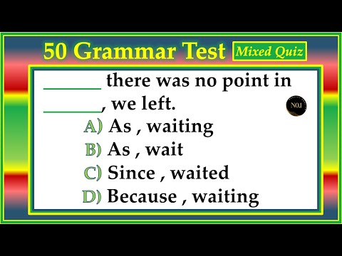 50 English Grammar Quiz | Test Your English Level With This Grammar Test | No.1 Quality English