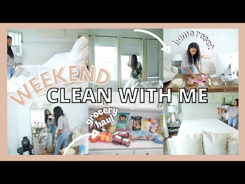 WEEKEND CLEANING ROUTINE | MONTHLY GROCERY HAUL // LoveLexyNicole