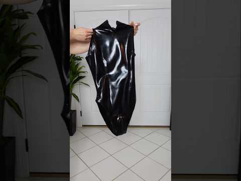 Shiny Black Latex Bodysuit