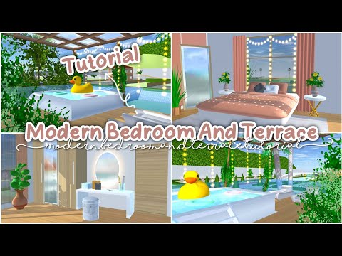 Modern Bedroom And Terrace Tutorial ✨🪴 in Sakura School Simulator : Sakura School Simulator