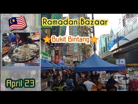 Ramadan Bazaar5️⃣(Bukit Bintang🌌)~I'm tweeting and talking a lot😀~/🇲🇾マレーシアの繁華街のラマダンバザール🎪