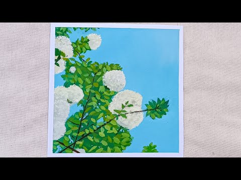 How To Paint Hydrangea with Acrylic Painting