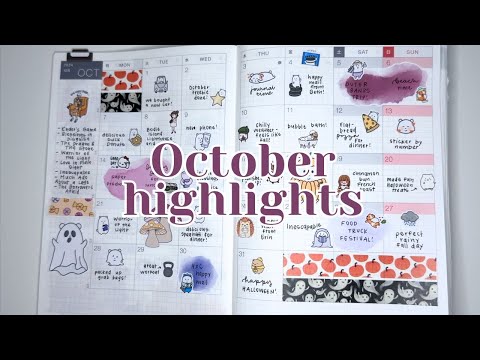 October Monthly Highlights! | Memory Keeping in my Hobonichi Cousin