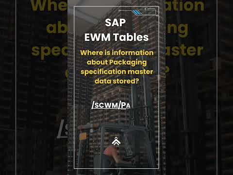 Where is information about Packaging specification master data stored? #sap #ewm