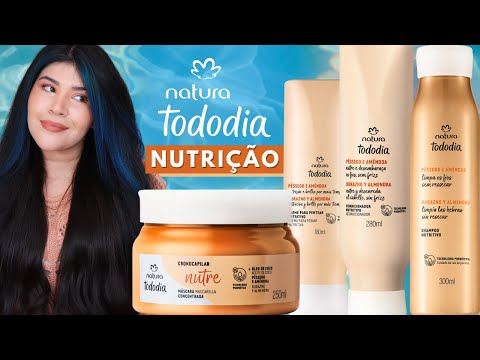 🍑 NATURA TODODIA CABELOS CRONOCAPILAR: Nutrição Óleo de Coco, Pêssego e Amêndoas [Vegano]