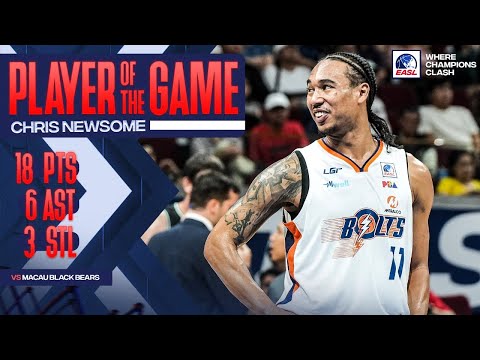 Player of the Game: Meralco Bolts Chris Newsome 18 points vs. Macau Black Bears