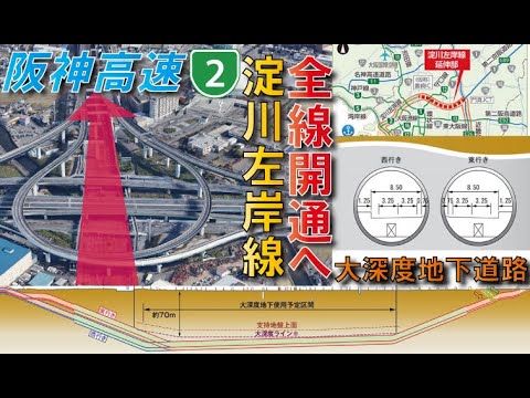 【新御堂筋↔近畿道/第二京阪繋がる】阪神高速2号淀川左岸線延伸部（3期）建設状況