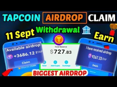 TAP COIN AIR DROP CLAIM😱 || HOW TO CLAIM AIR DROP || IMPORTANT TASK😳 #tapcoin #tapcoinnewupdate