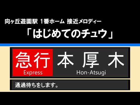 【接近放送】#1 急行 本厚木 10両（通過待ち）＠向ヶ丘遊園