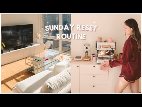 slow living sunday reset routine: clean with me | nyc vlog