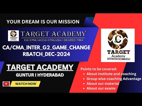 CA/CMA INTER G2 GAME CHANGER BATCH Intro #ca #cma #cmainter #cainter #education #cmainstitute #acca