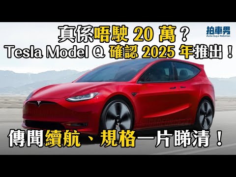 真係唔駛 20 萬？Tesla Model Q 確認 2025 年推出！傳聞續航、規格一片睇清！有傳媒認為只係 Model 3 低配版？！｜拍車男