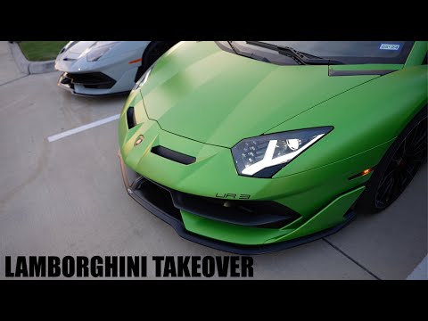 LAMBOS TAKEOVER COFFEE AND CARS!!