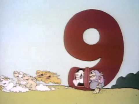 Classic Sesame Street animation - There was an old lady who lived in a 9