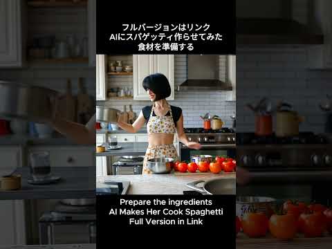 AI Makes Her Cook Spaghetti #shorts #Hiroyuki #Cooking