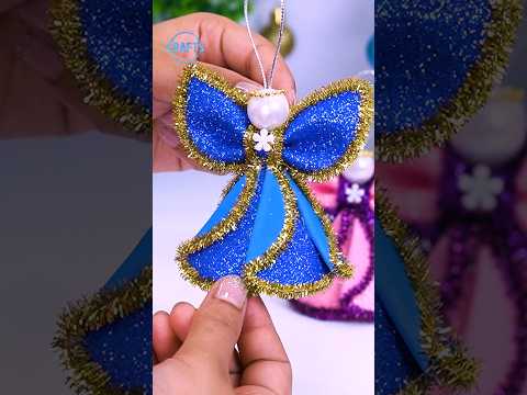 DIY Christmas Angels Ornaments Making Tutorials for Tree Decorations #christmas #shorts #angel #diy