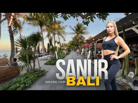 Travel SANUR BALI 🇮🇩 WALKING Tour 2024 | Sanur beach