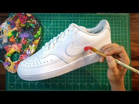 Customizing NIKE Court Vision Shoes (Satisfying)