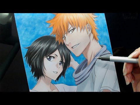 Speed Drawing - Rukia and Ichigo (Bleach)