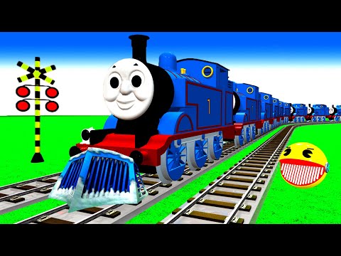 【踏切アニメ】あぶない電車 5 TRAIN Thomas 🚦 Fumikiri 3D Railroad Crossing Animation #2024