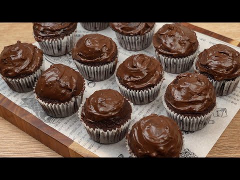 Moist Chocolate Cupcake & yummy chocolate ganache (without chocolate ) recipe