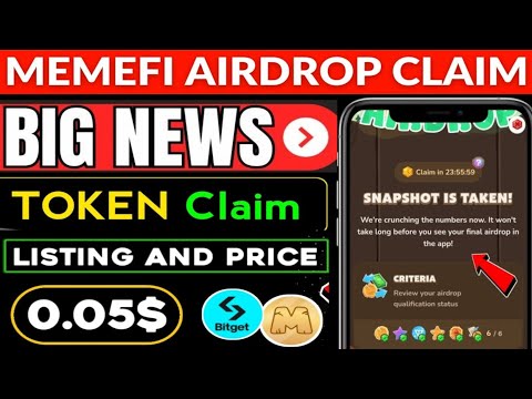 Memefi airdrop claim and withdrawal| memefi airdrop update||Memefi token price