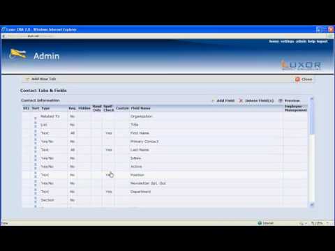 CRM Demo- Customizable Security Tabs