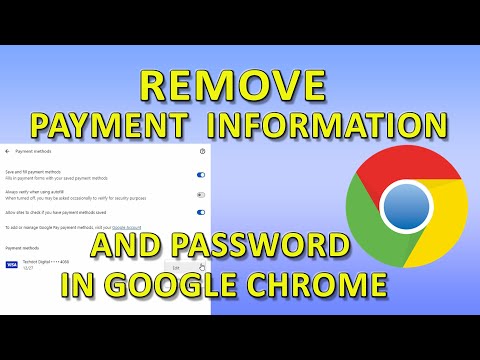 How To Delete Payment Information and Credit Cards details From Google Chrome