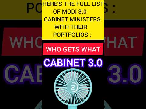 MODI 3.0 CABINET MINISTER LIST 2024 | NEW CABINET MINISTERS LIST JUNE 2024 | #shorts