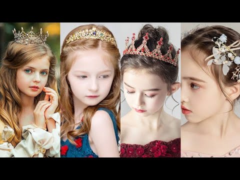 Cute little girl with crown 👑 headband/beautiful girls/stylish girls/innocent little girls