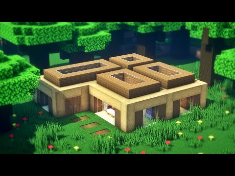 [Minecraft] How to make a low-rise house with a feeling of openness made of wood