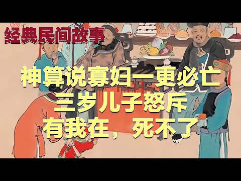 神算说寡妇一更必亡，三岁儿子怒斥：有我在，死不了#故事 #民间故事