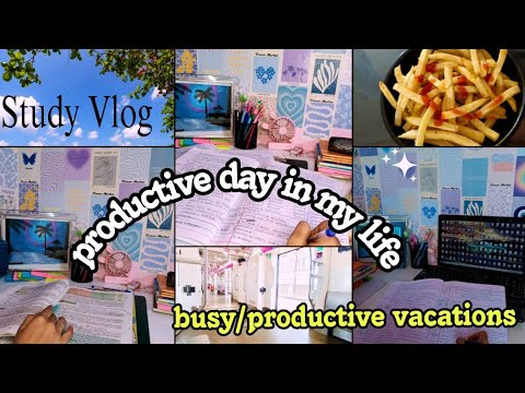 Productive vacation in my life | Busy/Productive study routine | Study Vlog | lots of studying 📒 |