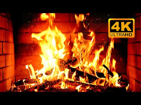 🔥 Fireplace 4K UHD! Fireplace with Crackling Fire Sounds. Fireplace Burning for Home