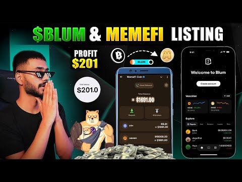 $BLUM & MEMEFI AIRDROP LISTING 🤑 || $201 PROFIT IN 1 DAY || BLUM AIRDROP WITHDRAWAL - MEMEFI LISTING