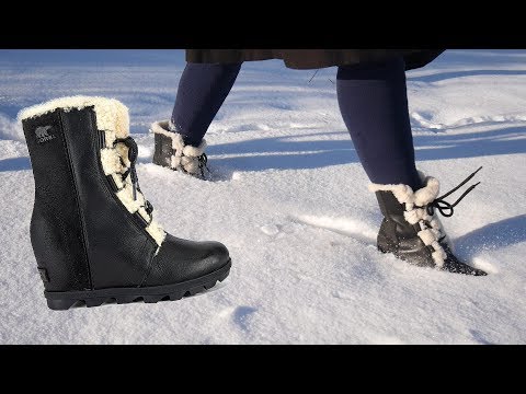 Sorel Joan of Arctic Wedge II Shearling Boot Try On & Review | CORRIE V