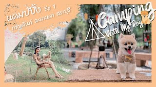 Camping with my dog Ep.1  กางเต็นท์ที่ละลานตา สระบุรี