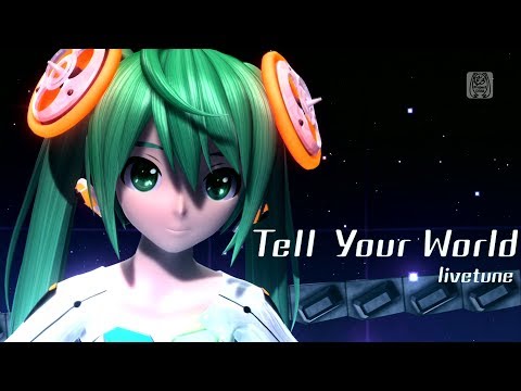 [1080P Full風] Tell Your World -Hatsune Miku 初音ミク Project DIVA Arcade English lyrics Romaji subtitles