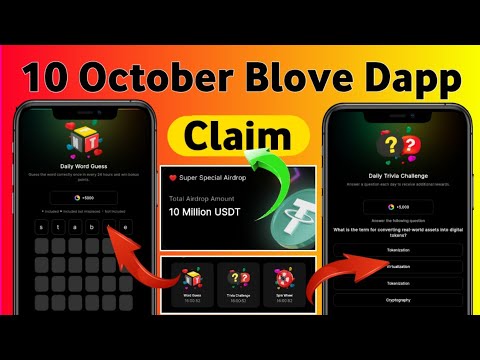 10 October blove dapp word Guess Combo & trivia challenge video | BLove Dapp words code today