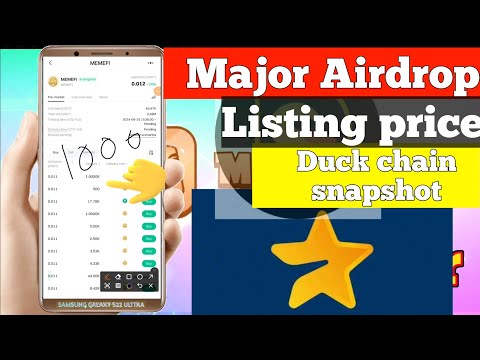 Major airdrop | duck chain airdrop snapshot kab hoga | memefi allocation scam update