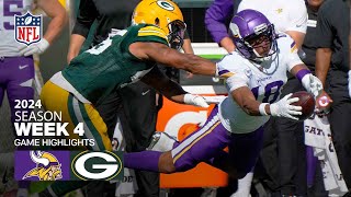 Minnesota Vikings vs. Green Bay Packers Game Highlights | NFL 2024 Season Week 4