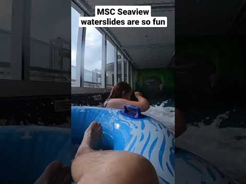 MSC Seaview waterslides #shorts #msc #mscseaview #msccruise #cruise #cruiseship #cruising #msc2022