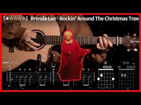 714.[캐롤송]Brenda Lee - Rockin' Around The Christmas Tree 기타커버【★☆☆☆☆】 | Guitar tutorial |【TAB譜】