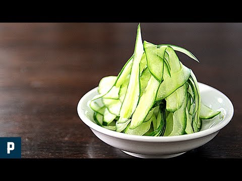 How to cut cucumbers /Diagonal slice