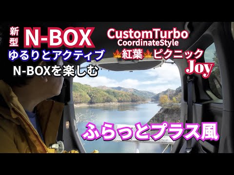 Enjoy the autumn scenery in Japan in a small, uniquely Japanese minicar.　#nbox