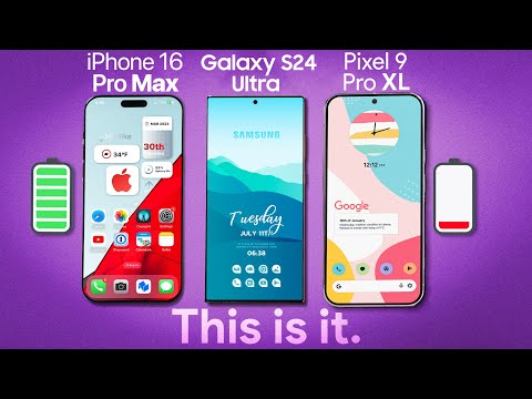 iPhone 16 Pro Max vs Galaxy S24 Ultra vs Pixel 9 Pro XL - Battery Drain Test