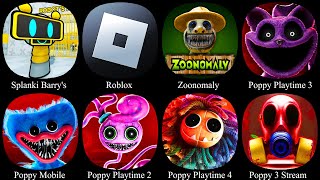 Poppy Playtime Chapter 3 Mobile,Poppy 4 Mobile,Poppy 2 Mobile,Poppy Mobile,Zoonomaly,Roblox