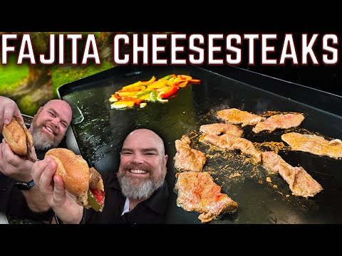 UP YOUR CHEESESTEAK GAME! HOW TO MAKE THE BEST FAJITA CHEESESTEAKS ON THE GRIDDLE - EASY RECIPE!